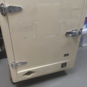 Vintage cream laboratory incubator cabinet – retro lab prop