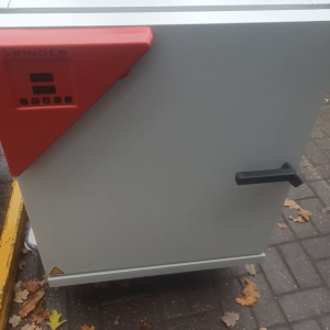 Retro laboratory oven cabinet with grey door – vintage prop