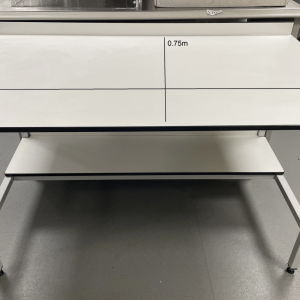 White laboratory bench unit with cupboard – lab furniture