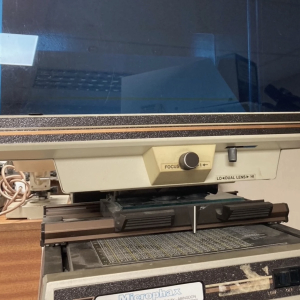 Laboratory instrument on a bench – lab equipment prop