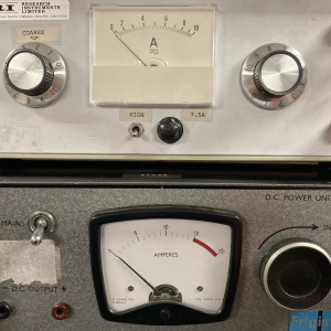 Retro instrument with analogue meters and dials – vintage lab prop