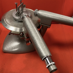 Vintage grey optical laboratory instrument – retro scientific prop